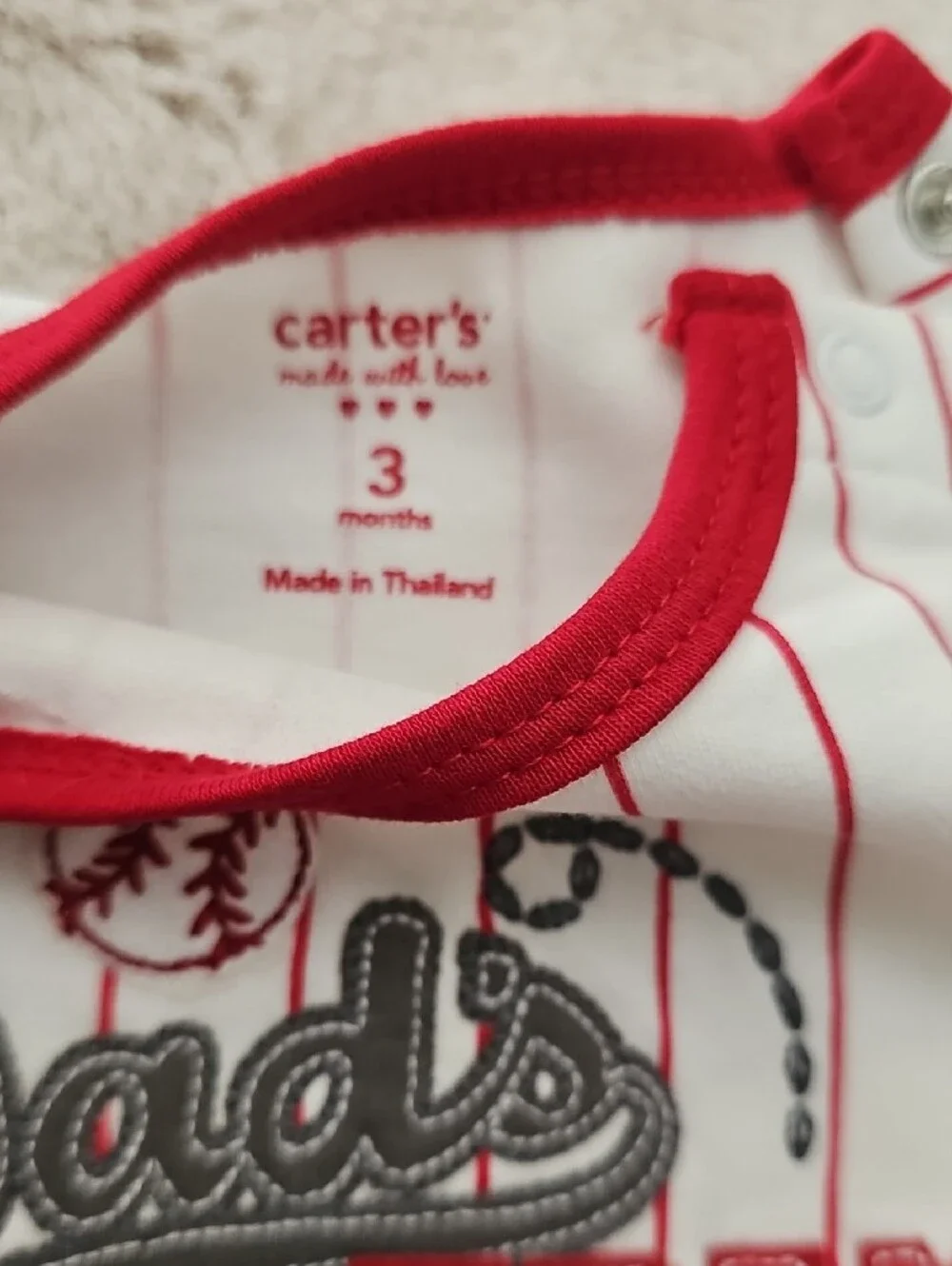 Carters baseball themed